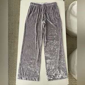 Victoria Secret Velvet Silver Pajama Pants